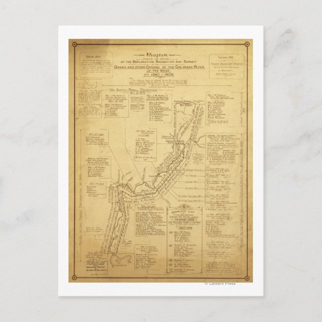 Cartão Postal História da Exploração do Grande Canyon (Frente)