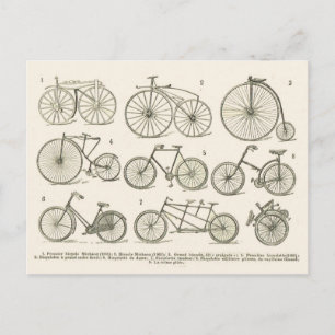 Cartão Postal História das bicicletas francesas, publicada em 1