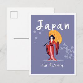 Cartão Postal História do Japão Viagem Vintage