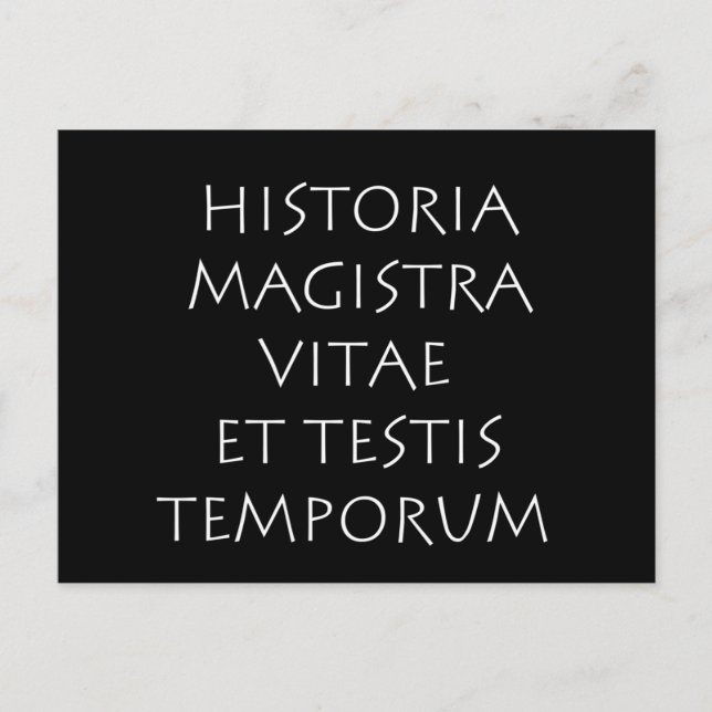 Cartão Postal História magistra vitae et testis temporum (Frente)