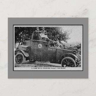 Cartão Postal História militar Carro blindado francês