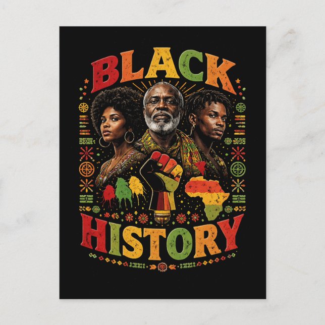 Cartão Postal História Negra (Frente)