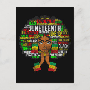 Cartão Postal História Negra Mês Melanin Rei Rainha Sista Bruh