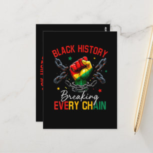 Cartão Postal História Negra Rompendo Cada Corrente