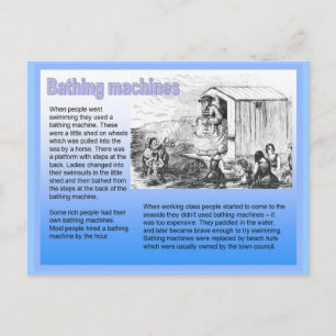 Cartão Postal História, Vitoriano, máquinas de banho