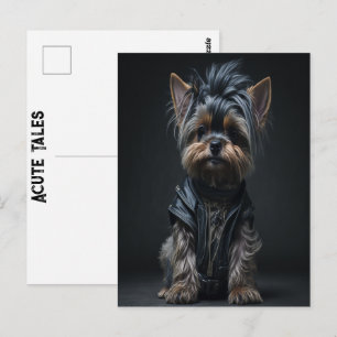 Cartão Postal Histórias Agudas de Yorkshire Terrier Yorkie Fatig