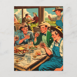 Cartão Postal Histórias em quadrinhos de cowboys retrorreflector