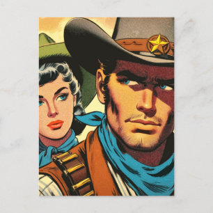 Cartão Postal Histórias em quadrinhos Retroativas de Cowboy/Cowg