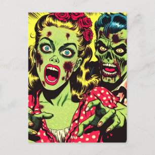 Cartão Postal Histórias em quadrinhos Retroativas do Casal Zombi