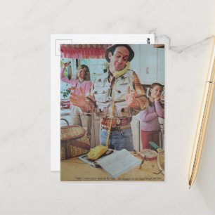 Cartão Postal histórias engraçadas de peixes anúncio da era de 1