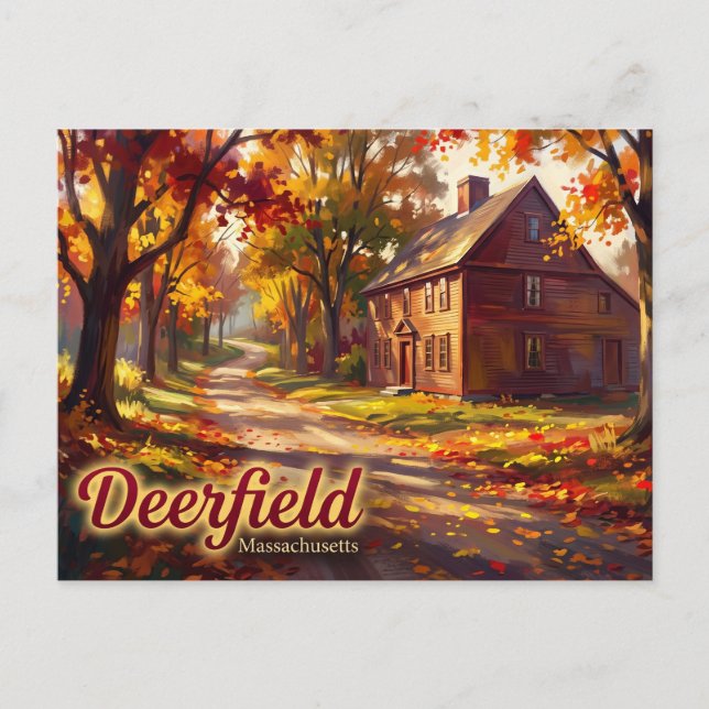 Cartão Postal Historic Deerfield EUA (Frente)