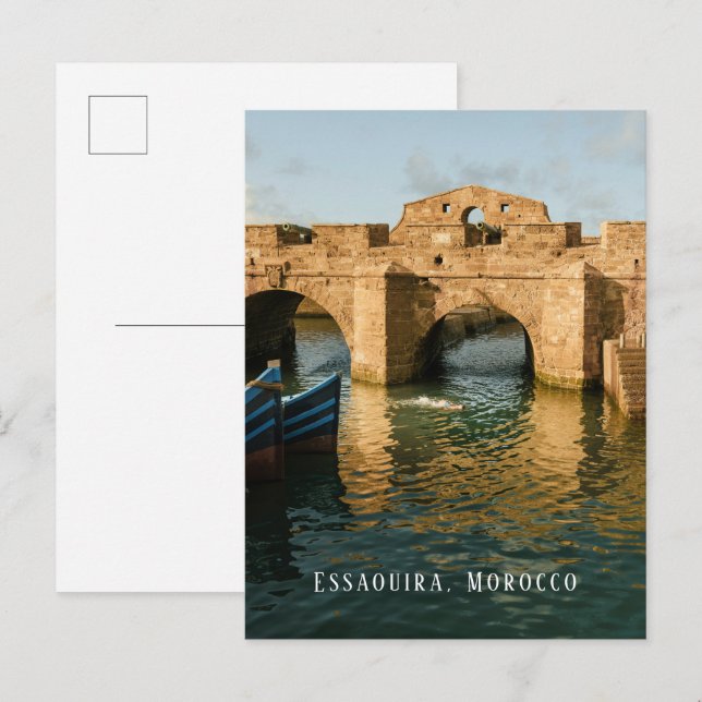Cartão Postal Historic Essaouira Morocco authentic travel photo (Frente/Verso)
