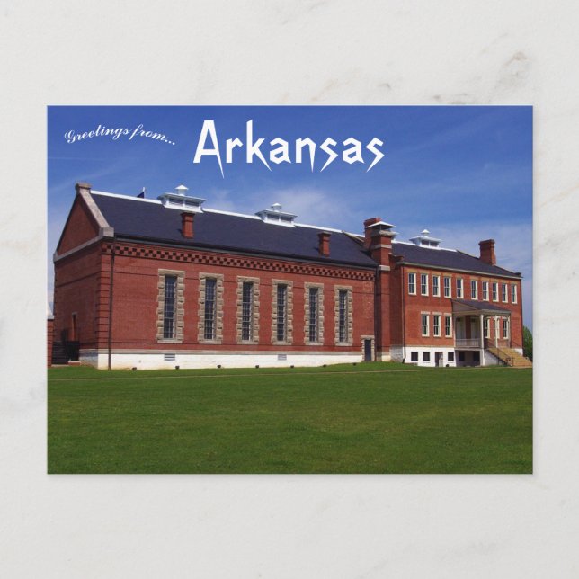 Cartão Postal Historical Fort Smith Court e Jailhouse Arkansas (Frente)
