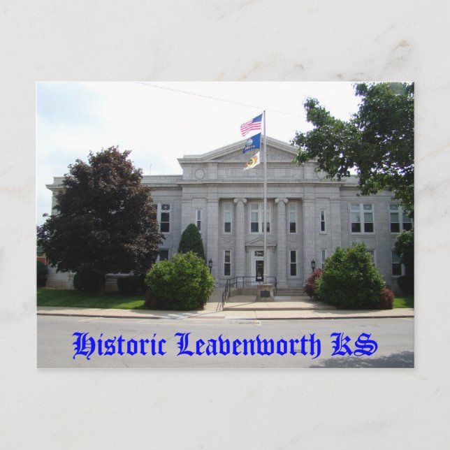 Cartão Postal Historical Leavenworth KS - Câmara Municipal (Frente)