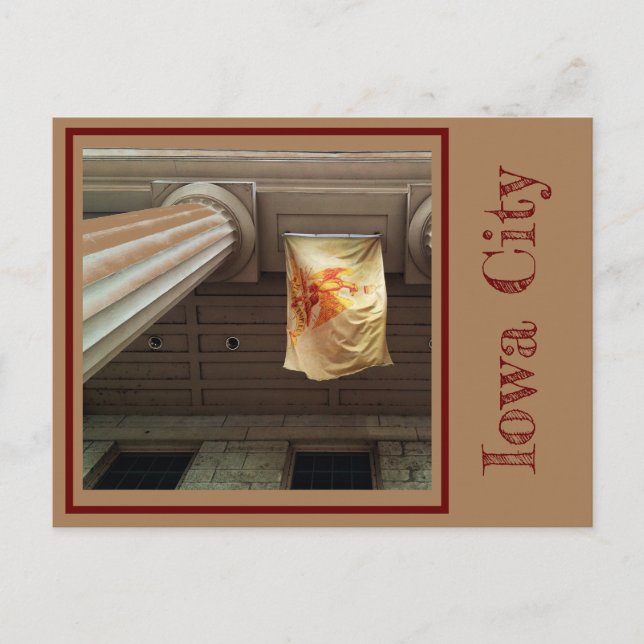 Cartão postal histórico antigo de Iowa (Frente)