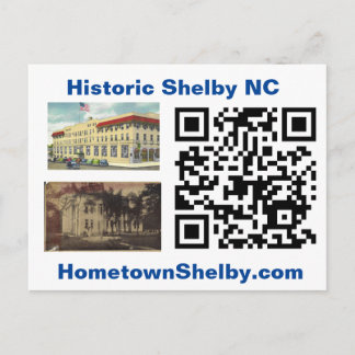 Cartão postal histórico de Shelby NC