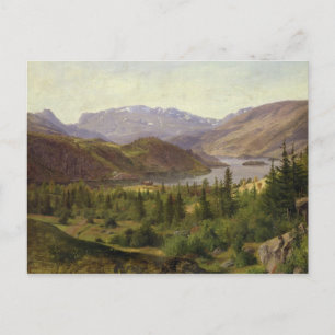Cartão Postal Hjelle em Valders, Tile Fjord, 1835