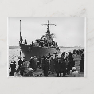 Cartão Postal HMCS Nootka deixando Halifax para a Coreia