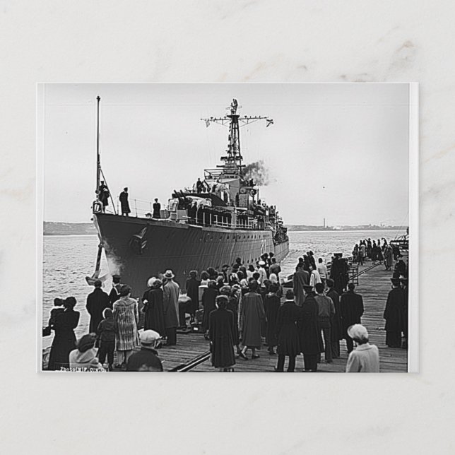 Cartão Postal HMCS Nootka deixando Halifax para a Coreia (Frente)