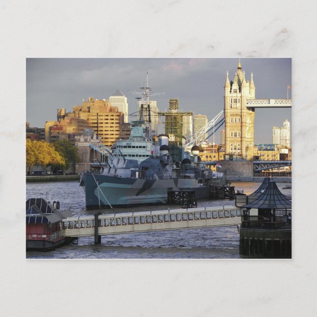 Cartão Postal HMS Belfast. (Frente)