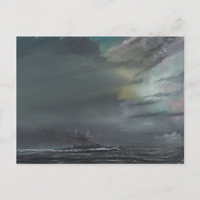 Cartão Postal HMS Hood 1941 2014 (Frente)
