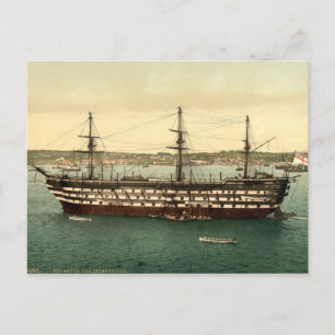 Cartão Postal HMS Impregnable, Plymouth, Devon, Inglaterra