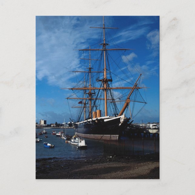 Cartão Postal HMS Warrior", Portsmouth, Inglaterra (Frente)