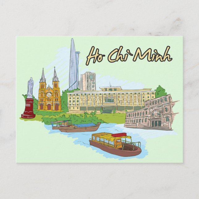 Cartão postal Ho Chi Minh Vietnam (Frente)