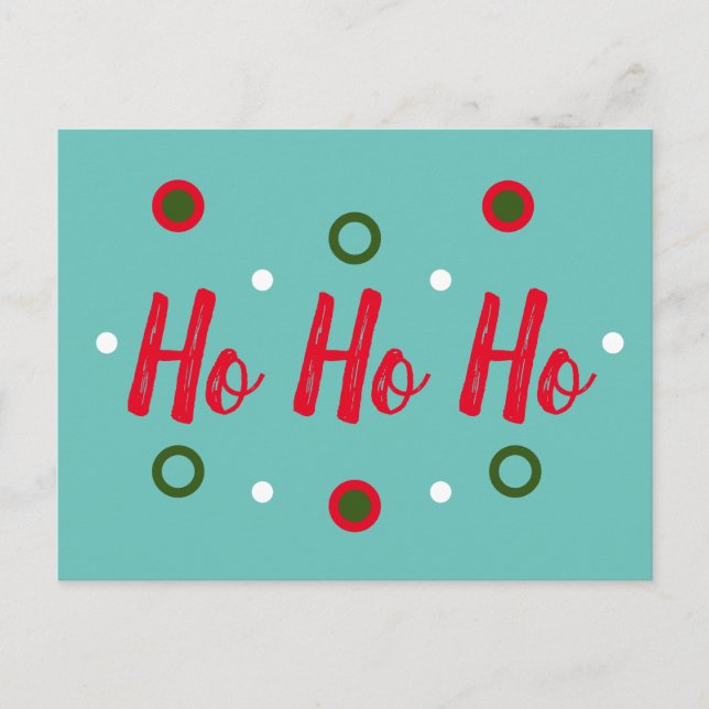 Cartão Postal Ho Ho Ho (Frente)