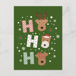 Cartão Postal Ho Ho Welsh Terrier Feliz Natal
