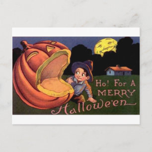Cartão Postal Ho! Para um Halloween Feliz