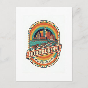 Cartão Postal Hoboken NJ – “Cidade do Quilómetro Quadrado” Retro