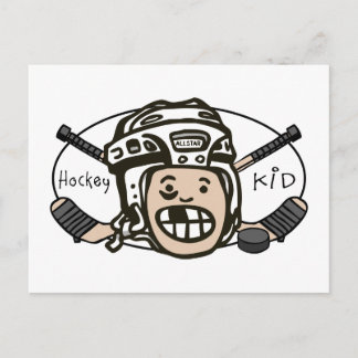 Cartão Postal Hockey Kid