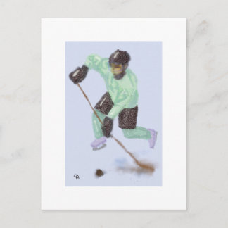 Cartão Postal Hockey para a Arte Goal