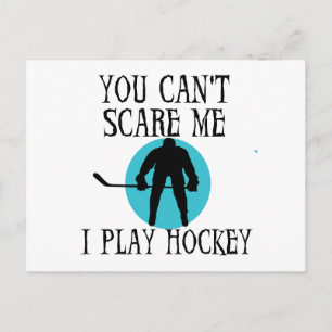 Cartão Postal Hockey você não pode me assustar T-shirts e pres