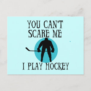 Cartão Postal Hockey você não pode me assustar T-shirts e presen