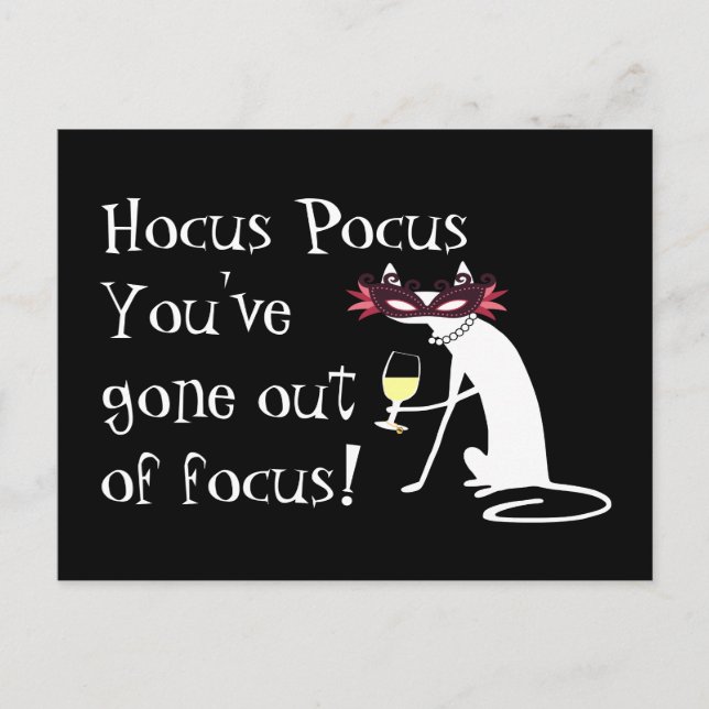 Cartão Postal Hocus Pocus Out of Focus Halloween Cote (Frente)
