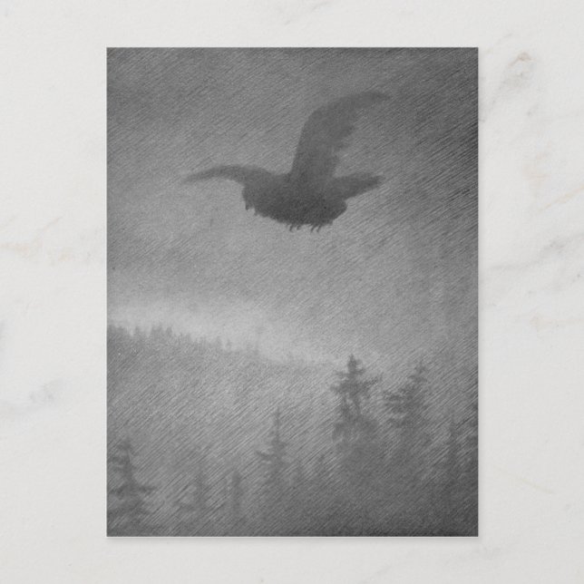 Cartão Postal Hoestkveld por Theodor Severin Kittelsen (Frente)