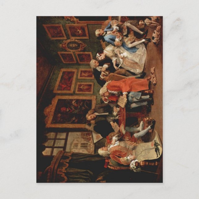 Cartão Postal Hogarth, William Casamento ?-la-mode: O Casamento  (Frente)