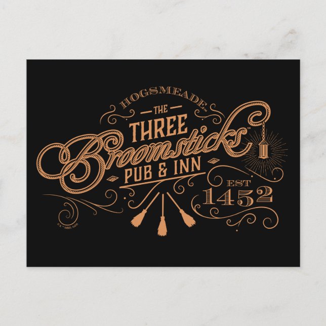 Cartão Postal HOGSMEADE™ OS TRÊS BROOMSTICKS™ Pub & Inn (Frente)