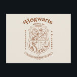 Cartão Postal HOGWARTS™ School of Witchcraft and Wizardry Crest<br><div class="desc">Honor the legacy of the wizarding world with this timeless Hogwarts™ School of Witchcraft & Wizardry crest design. Featuring the iconic four-house shield — lion, serpent, badger, and eagle — this elegant artwork represents the unity and tradition of Gryffindor™, Slytherin™, Hufflepuff™, and Ravenclaw™. Rendered in a refined, vintage-inspired line style,...</div>