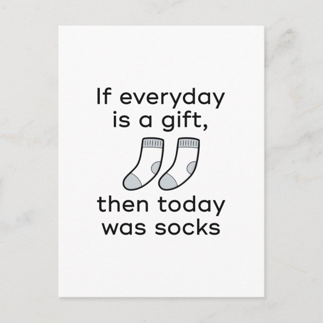 Cartão Postal Hoje Era Meias (Frente)