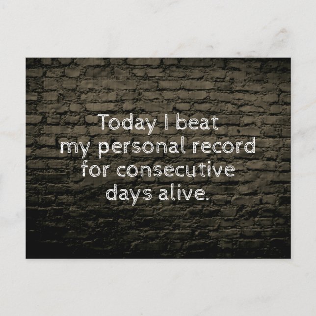 Cartão Postal Hoje eu ganhei minha piada pessoal (Frente)