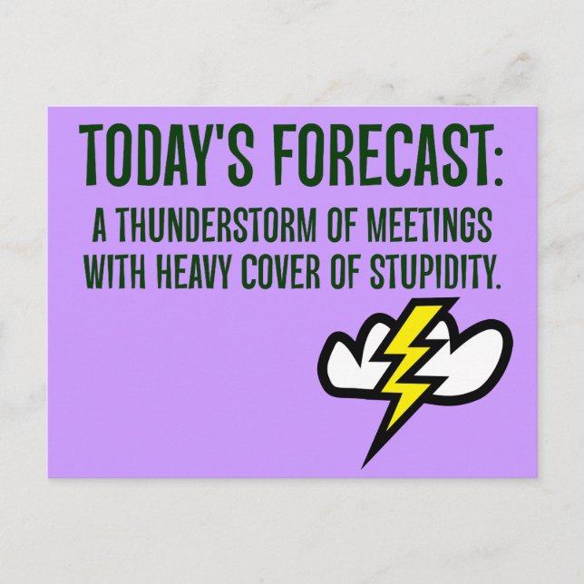 Cartão Postal Hoje vai ser cheio de reuniões (Frente)