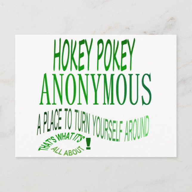 Cartão Postal Hokey Pokey Anonymous (Frente)