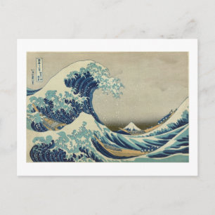 Cartão Postal Hokusai - A onda do Excelente de Kanagawa