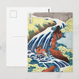 Cartão Postal Hokusai - As Cataratas de Lavagem de Cavalos de Yo