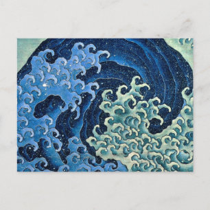 Cartão Postal Hokusai Feminine Wave Vintage Ocean