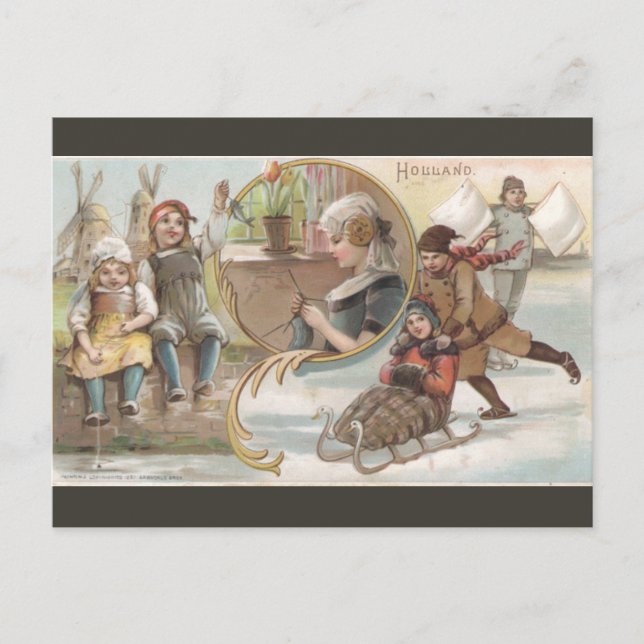 Cartão Postal Holanda Antiga (Frente)