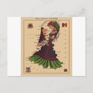 Cartão Postal Holanda e Bélgica